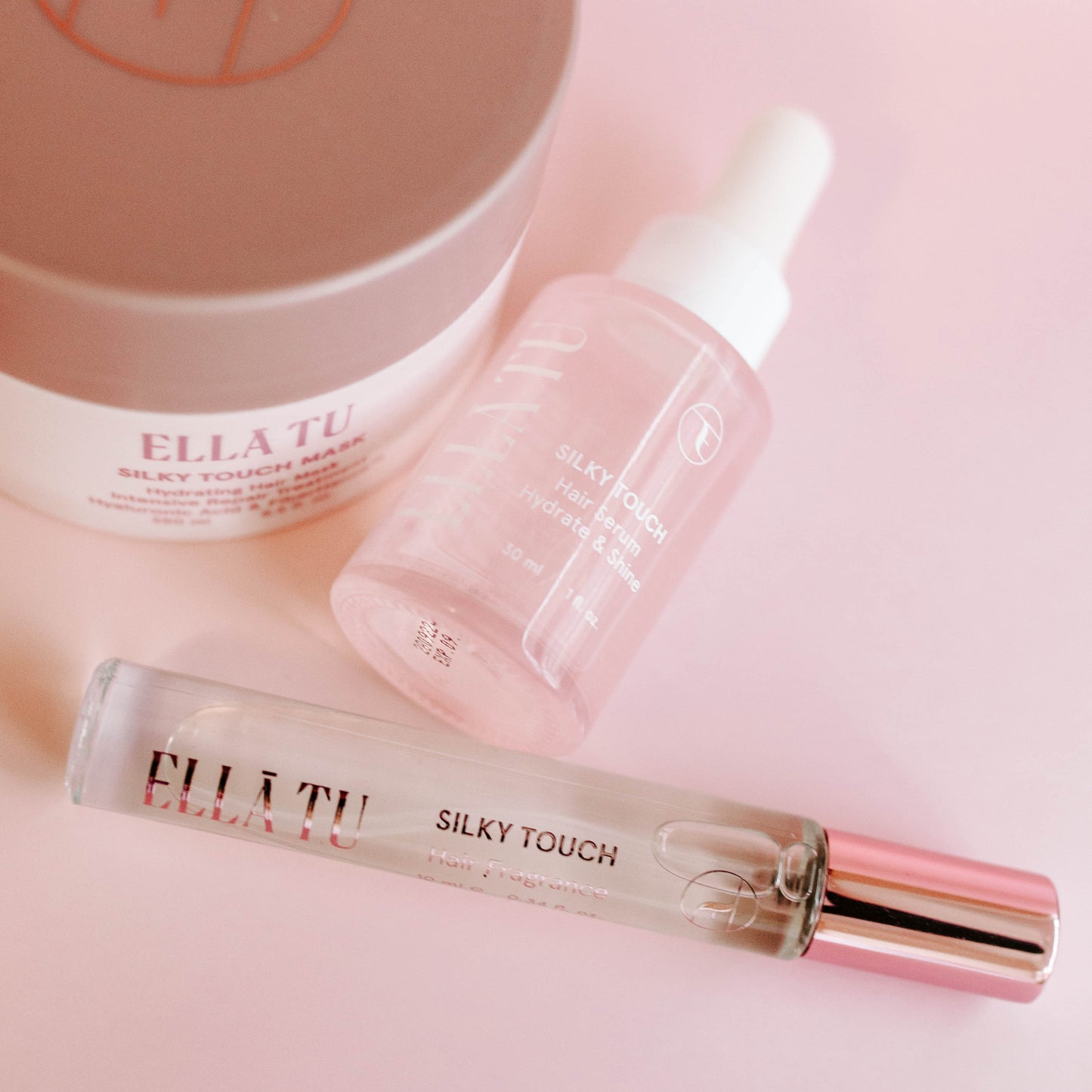 The Ellatu Mask + Serum + Fragrance (perfume) bundle. Experience hair care fit for a Goddess with Ellatu.