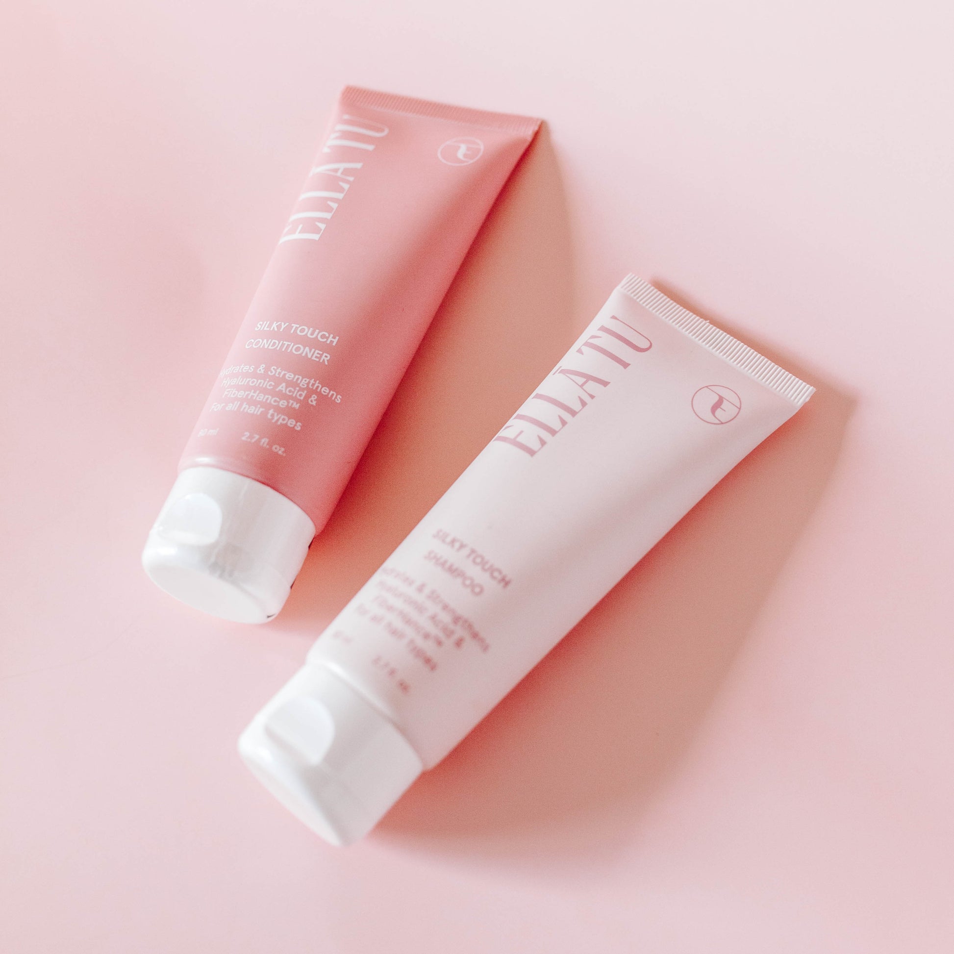 Just because you are on the go, you don't need to neglect your hair care routine. Take the Ellatu Siljky Touch Shampoo and Conditioner with you where ever you go. Give your hair the care it deserves.
