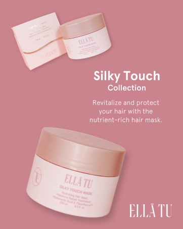 The Ellātu Silky Touch Hair Mask for dry, damaged, color-treated, chemically-treated, frizzy, curly hair